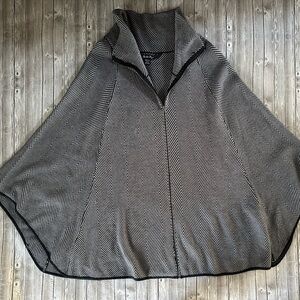 Charlie Paige Monochrome Herringbone Cape
